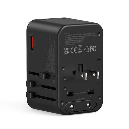 Universal 75W Travel Adapter with PD, GaN, and Multiple Ports