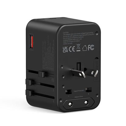 Universal 75W Travel Adapter with PD, GaN, and Multiple Ports