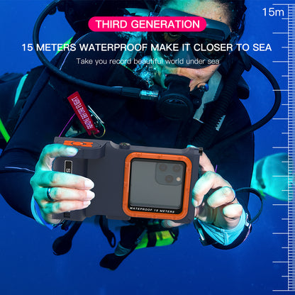 Professional 15m/50ft Waterproof Phone Case for Underwater Photography and Video