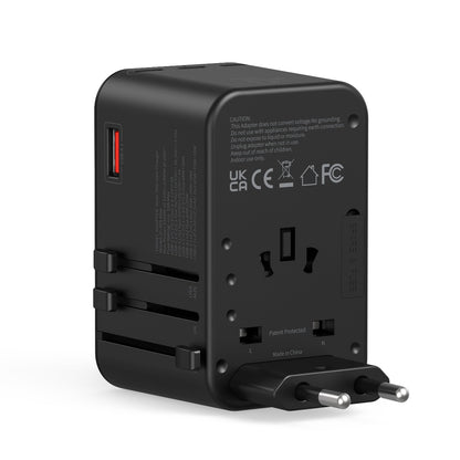 Universal 75W Travel Adapter with PD, GaN, and Multiple Ports