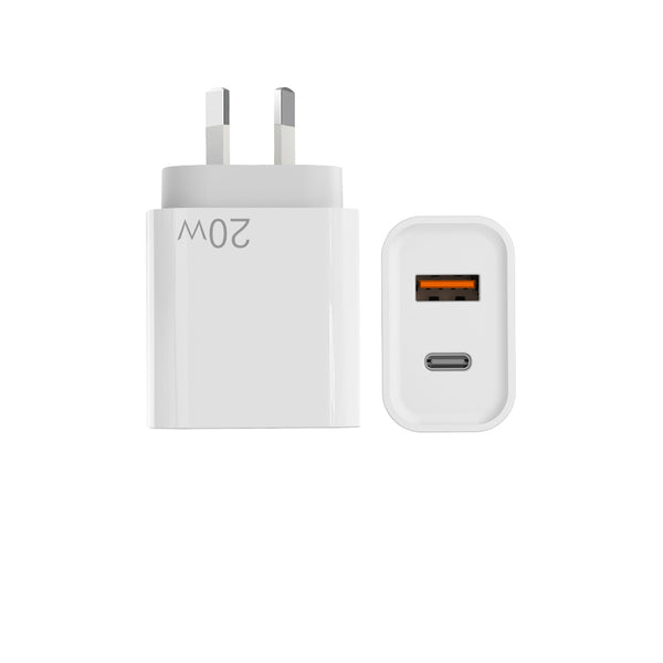 power adapter 3 year warranty 20W dual USB A and C 10pcs