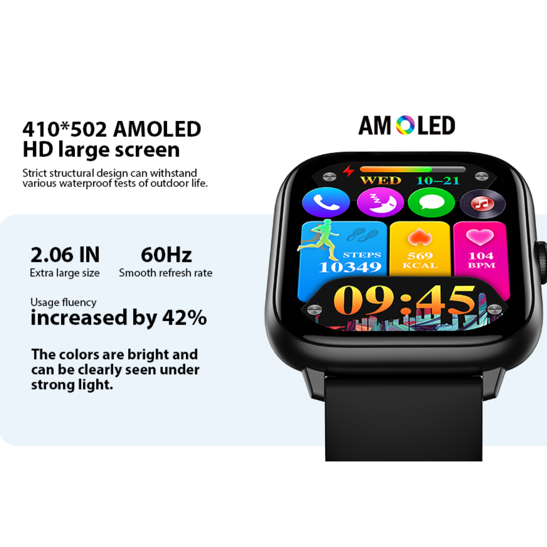 High-resolution display of the GTS5 Smart Watch with vibrant touchscreen.