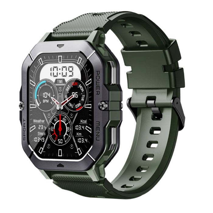 RuggedPro Xtreme Smartwatch – 2.02" HD Display, 410mAh Battery, 100+ Sport Modes, and 1ATM Waterproof