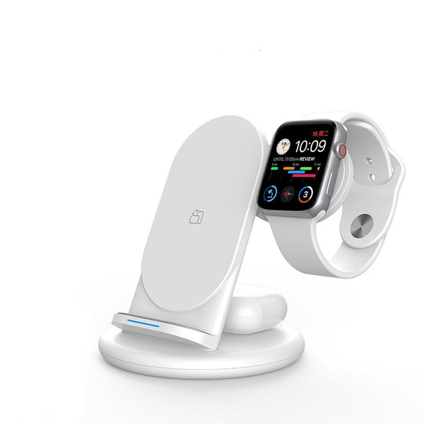 3-in-1 Wireless Charging Stand Bundle with Fast Charging Technology and International Adapters