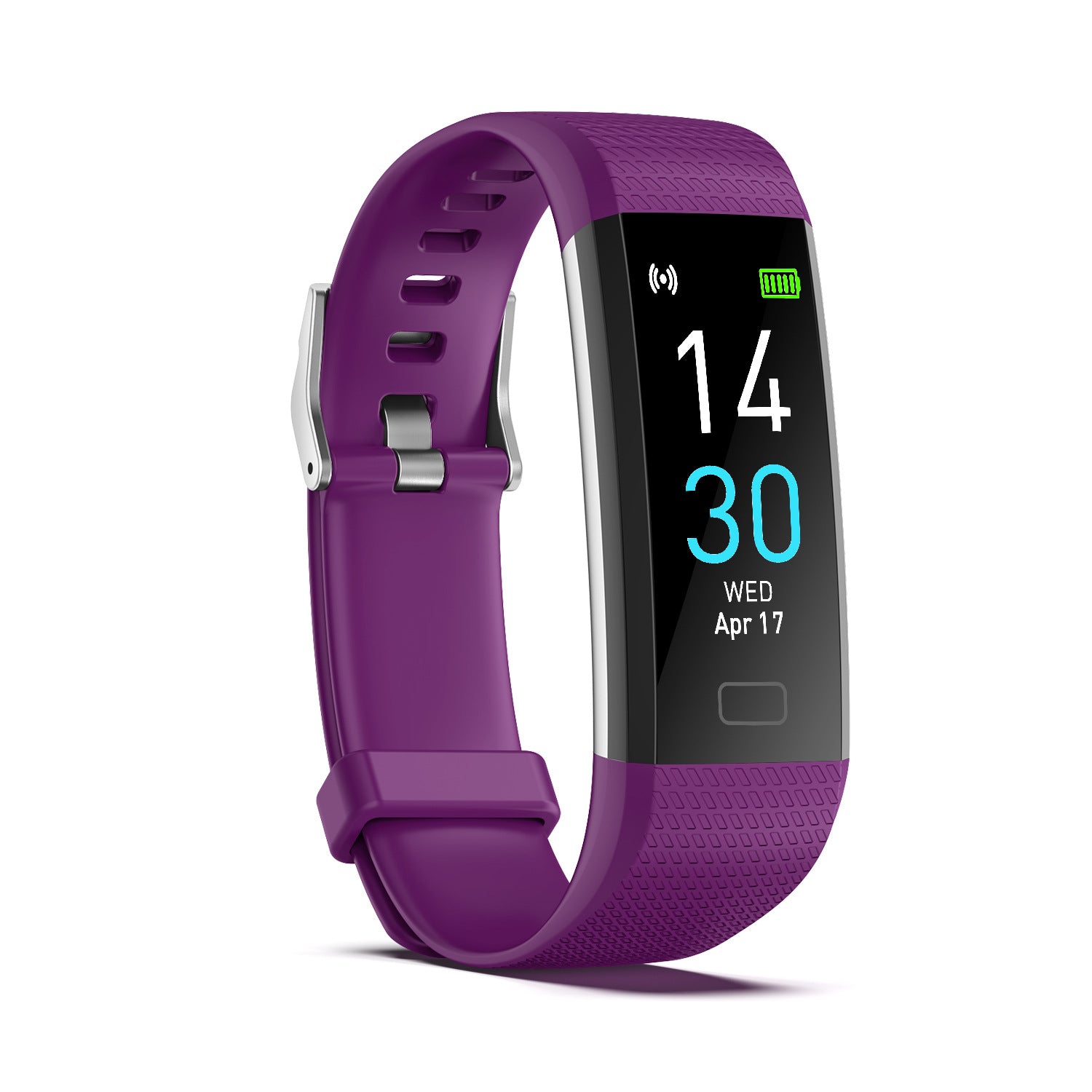 S5 smart wristband displaying fitness tracking data on 0.96-inch color screen.